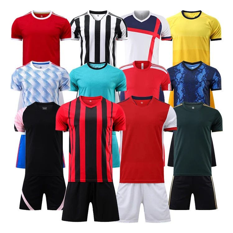 

2022 New model Man blank grade thai quality Men + Kids Sets Soccer Uniform quick dry classic jersey football shirts, Custom color