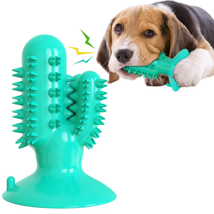 

Hot selling pet supplies floating water cactus molar stick vocal toothbrush indestructible dog chew toy, Lake blue, green, yellow