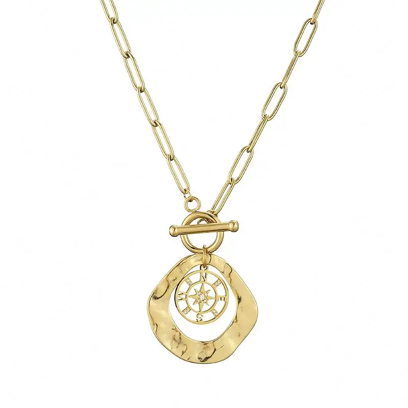 

New fashion stainless steel pendant necklace bumped irregular anise star female jewelry accessories