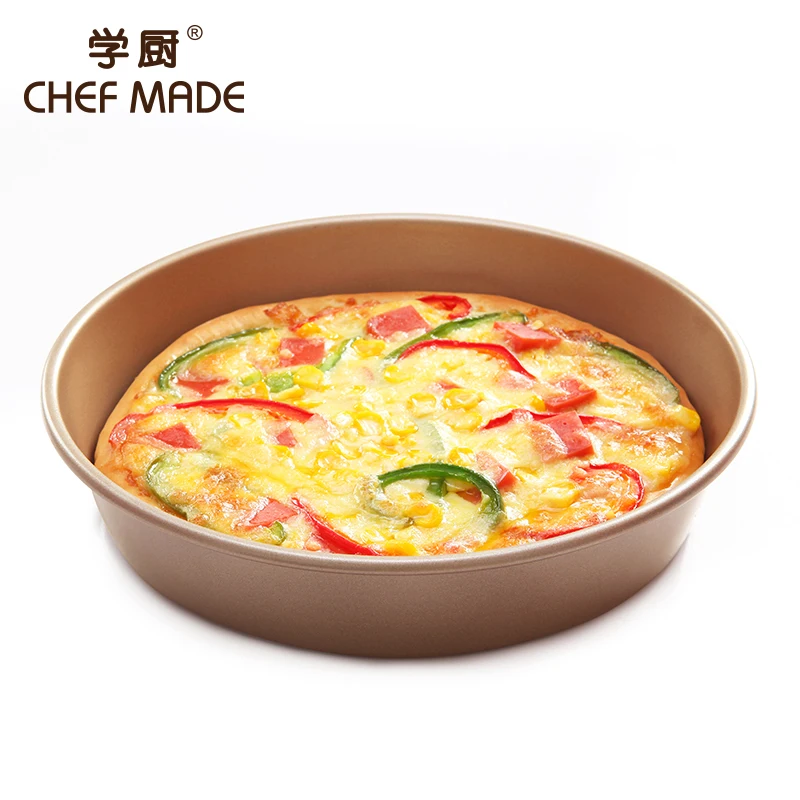 

Nonstick bakeware deep round 9 inch baking cake pan for cake, Champagne gold