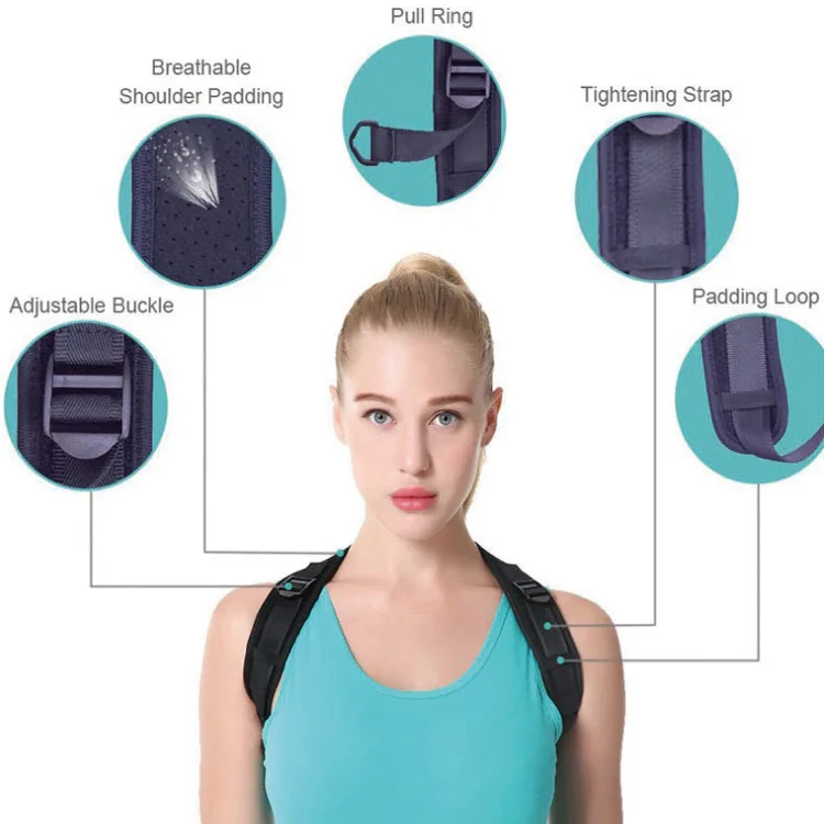 

High quality correction belt posture OEM Back Support Posture Corrector, Black