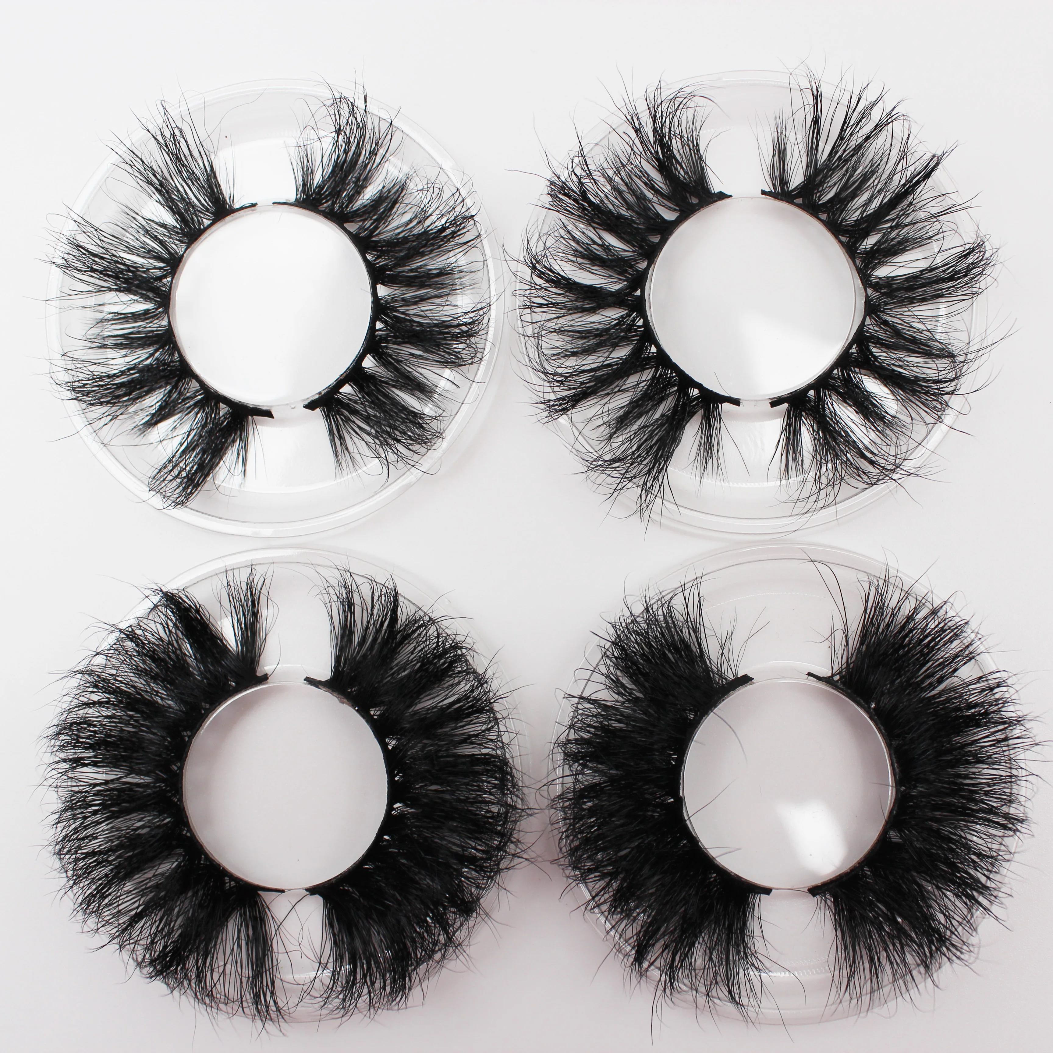 

Curly Wholesale Fluffy Eyelashes 25 Mm Mink 3D Eyelash, Natural black