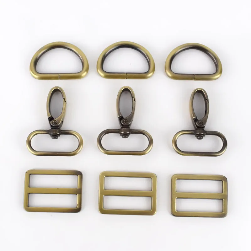 

Deepeel 20/25/32MM Bag Accessories One Shopping Hardware Buckles One Set D Ring Tri-Glide Buckle Hook Buckles