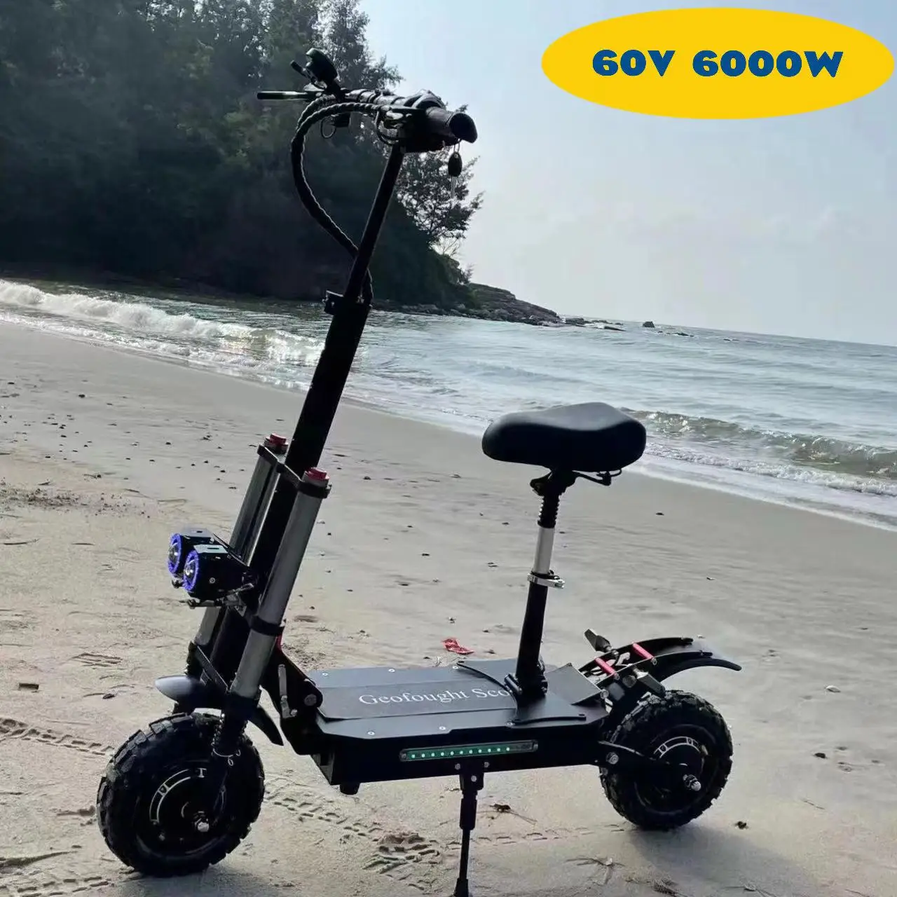 

Geofought US stock 5600W 8000W 11inches electric scooter dual drive motor powerful e scooter kick scooter e bike range 110Km