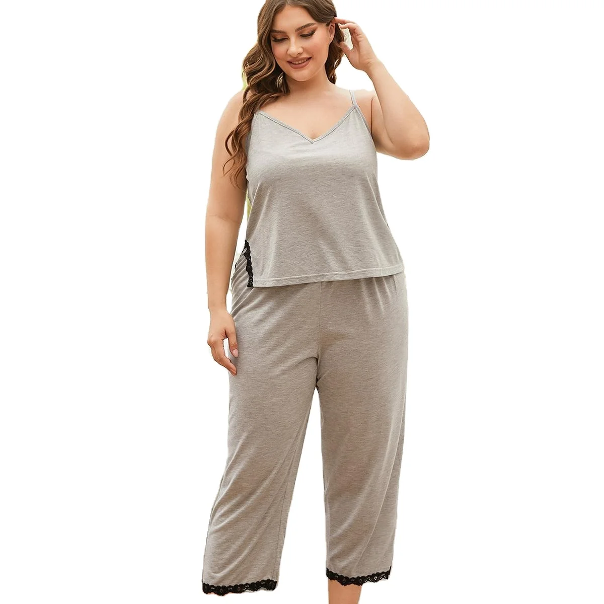 

2022 New Camisole Sexy Night Wear 4XL Plus Size Girls Pijamas Pyjamas Pajama Women 2 Two Piece Sleepwear Shorts Set