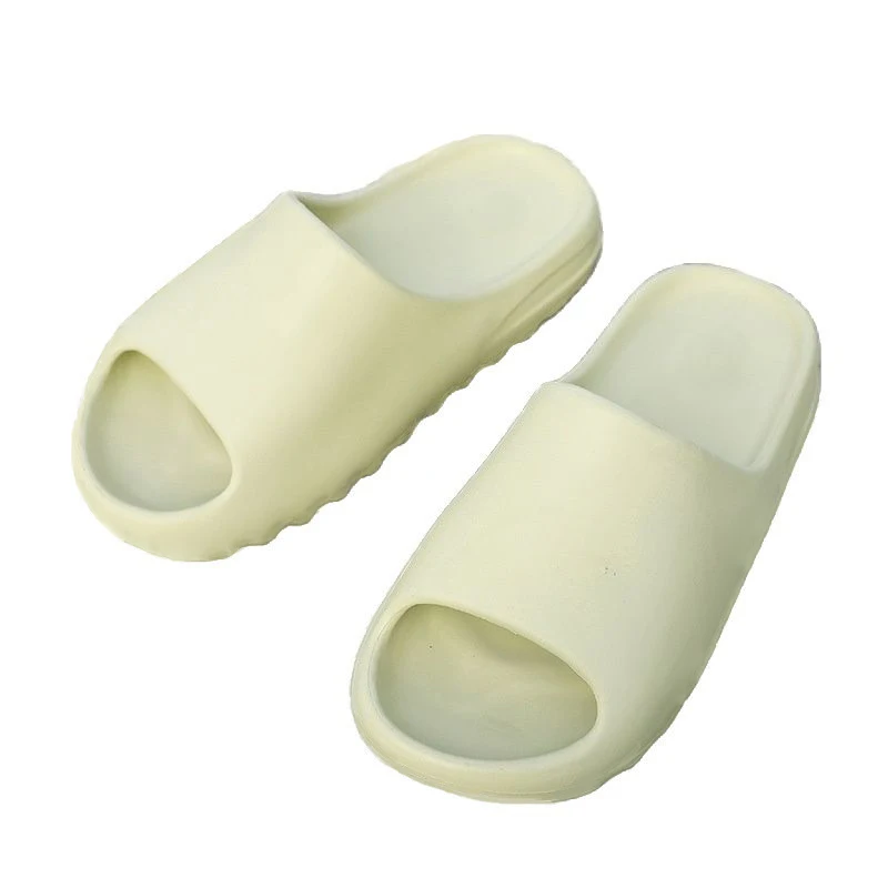 

2021 New slippers for Men Fashion Summer Solid Color Casual Home Slipper Shoes EVA Non-slip Shoes Beach Slides shower slippers, Green beige khaki matcha green