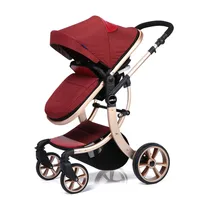 

Luxury High Landscape Safe Baby Stroller 3 in 1 Aluminum Alloy Frame Cotton Canopy Stroller Baby Pram