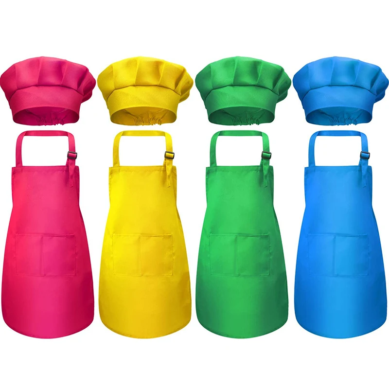 

Custom logo cotton linen material cute apron for kids