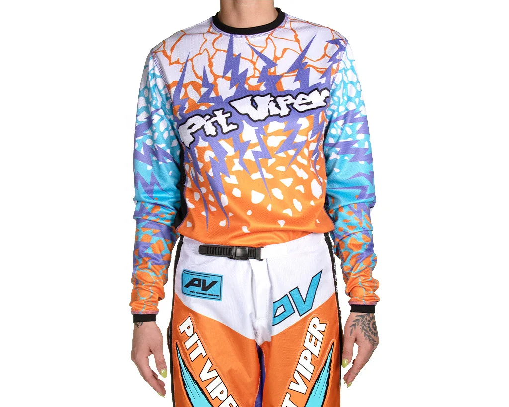 

orange color quick dry polyester spandex fabric custom motocross jersey pants