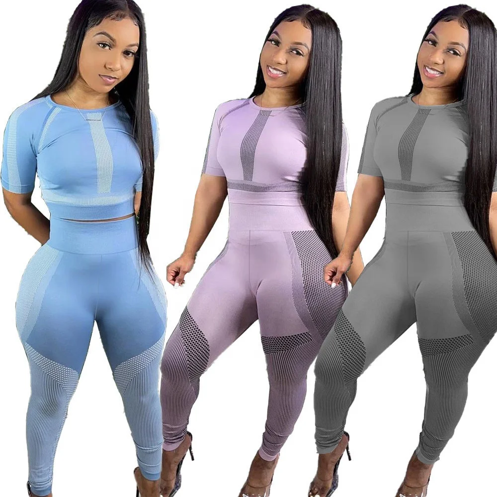 

MT13-5201 2021 stylish women 3 colors patchwork printed two piece 2 piece jogger set women clothing sets