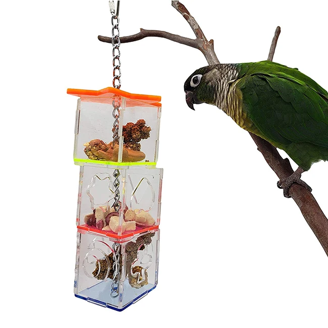 

In Stock Bird Parakeet Parrots Parakeets Conures Cockatiels Budgies Large Parrot Toys, Black, gray, blue, pink