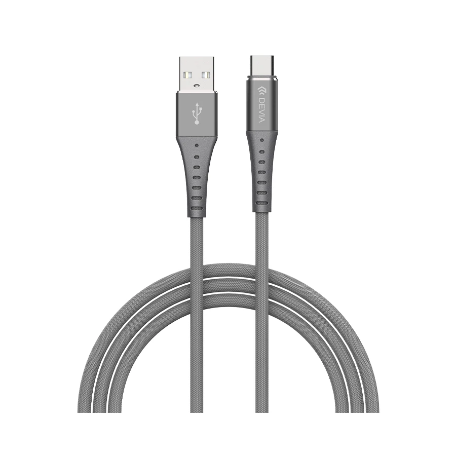 

Devia high quality fast charging usb type c charger cable, Black,silver
