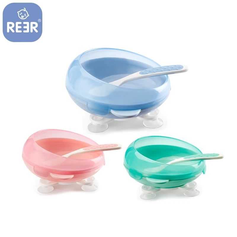 

REER Other Baby Supplies Products Baby Silicone Feeding Bowl Dinnerware Salad Bowl Tableware Set Silicone Baby Bowl, Orange