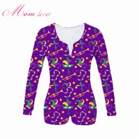 

ML Custom mardi Gras onesie women adult pajamas for carnival