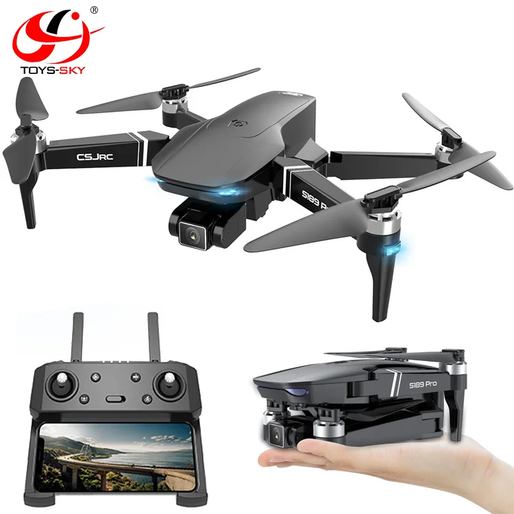 

S189 Pro High Range Brushless Folding Drones With 1080P 4K Dual Camera and GPS Professional EIS Digital Zoom Vs DJI Mavic mini 2