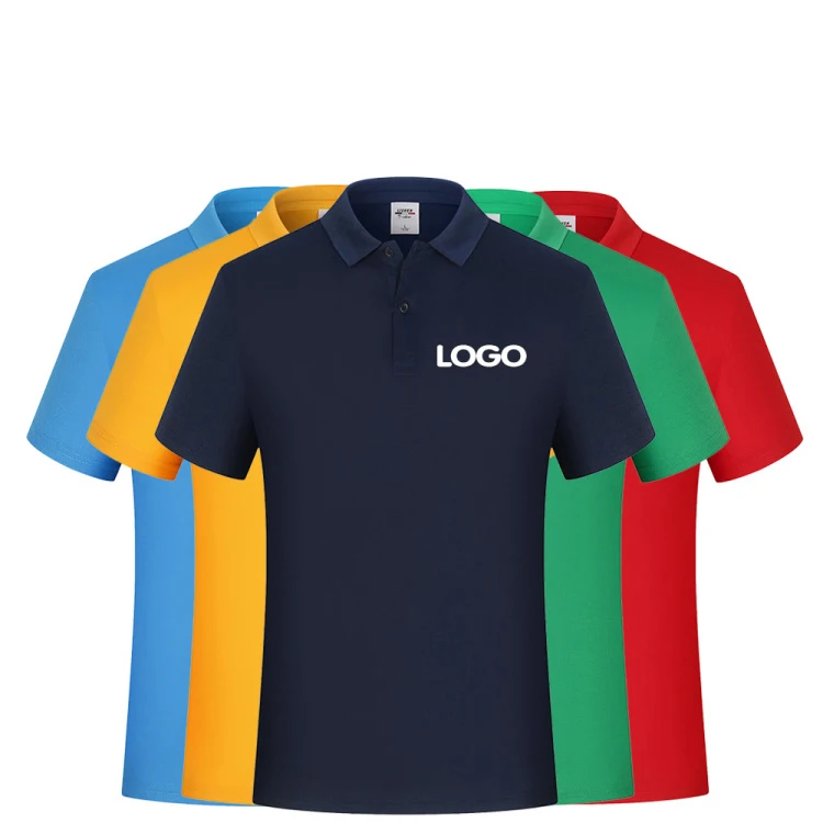 

Men's t-shirts printed for men golf polo blank t-shirt custom logo embroidery soft 100% cotton black tshirt