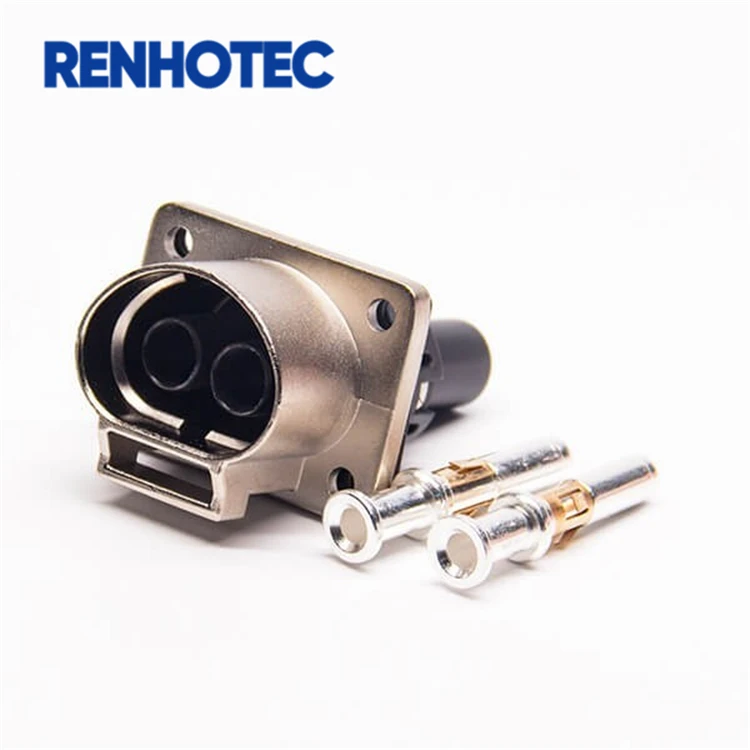 HVIL New Energy 2POS of 3.6mm 16A - 35A Straight Metal Plug Electric Vehicle Connector