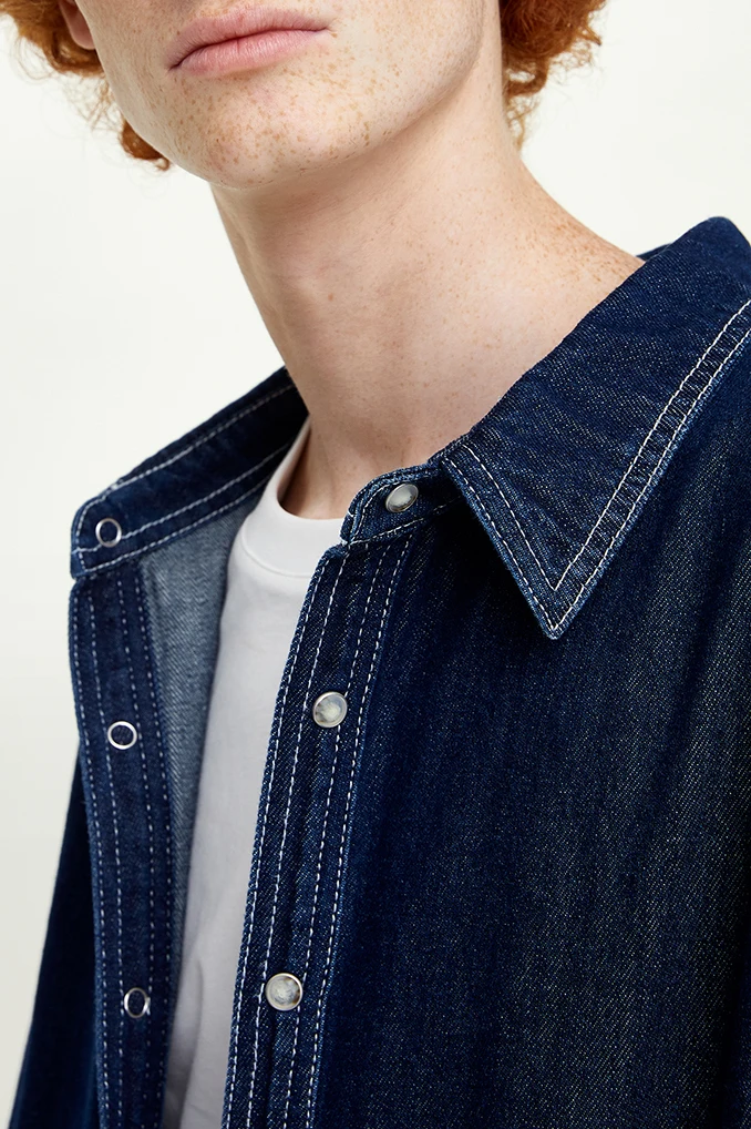 wholesale custom Cowboy shirt for men 100% cotton casual shirt