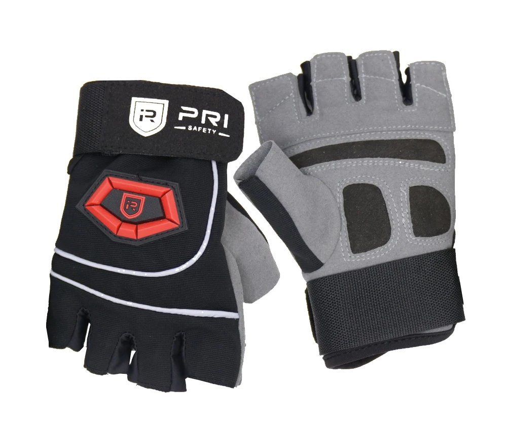 

HANDLANDY Fitness Gym Training Gloves padded palm patch fingerless training gloves weight lifting weights gloves, Black,grey,white