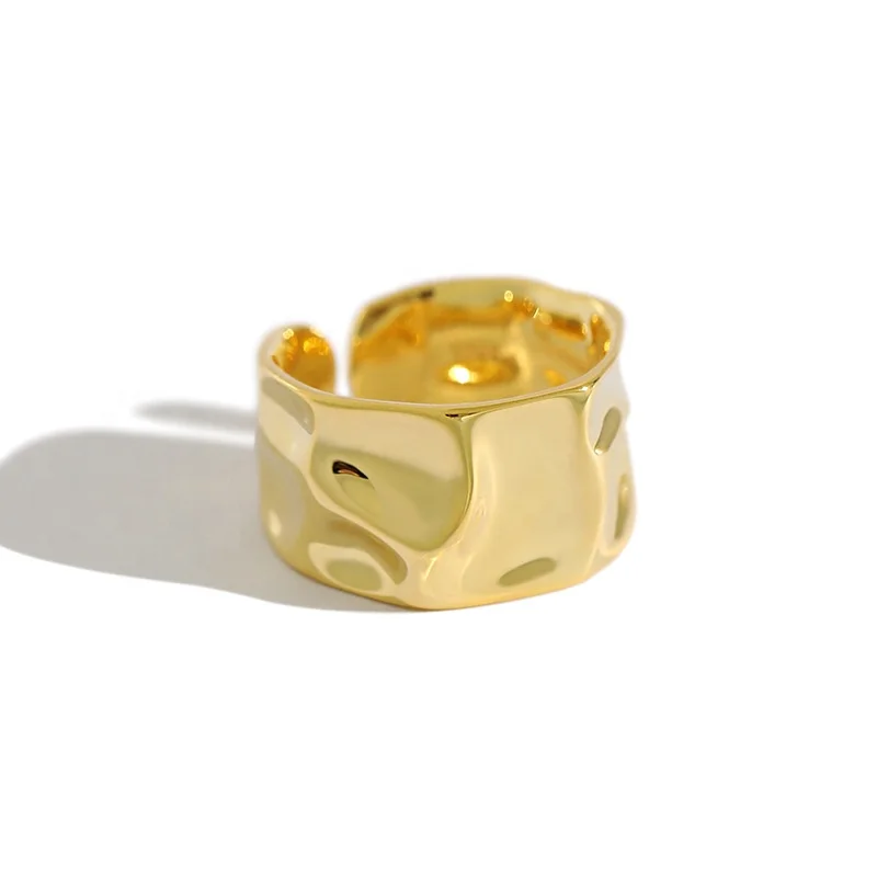 

NewSR29 silver ring 925 uneven wide face fashion jewellery ring for girls