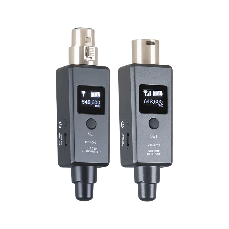 

MUT-002 Professional UHF microphone wireless XLR-to-USB Signal Adapter, Black