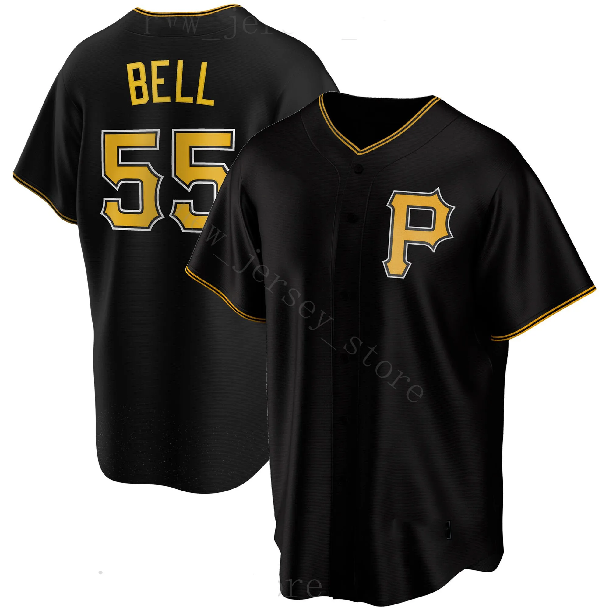 

Customized high quality men's 2021 new BELL 55# CLEMENTE 21# BONDS 24# White baseball jersey