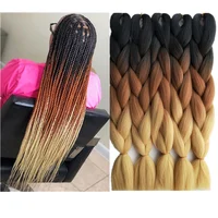 

24inch Crochet Ombre Braiding Hair Extensions Jumbo Braids Manufacturers Wholesales Expression Hairstyles Ombre Braids