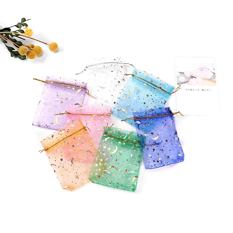 

9x12cm Organza Bag with Drawstring Mesh Jewelry Gift Pouch Favor Bags Bulk for Wedding Party Baby Shower