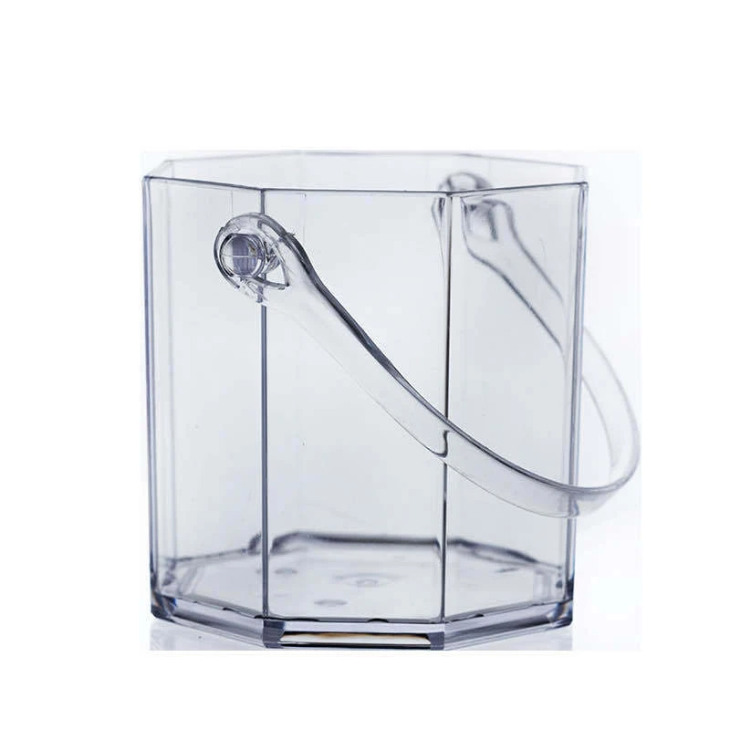 

SQ182 Creative Acrylic Ice Bucket Plastic Transparent Diamond Champagne Beer Ice Bucket Small Wine Ice Bucket, As pic