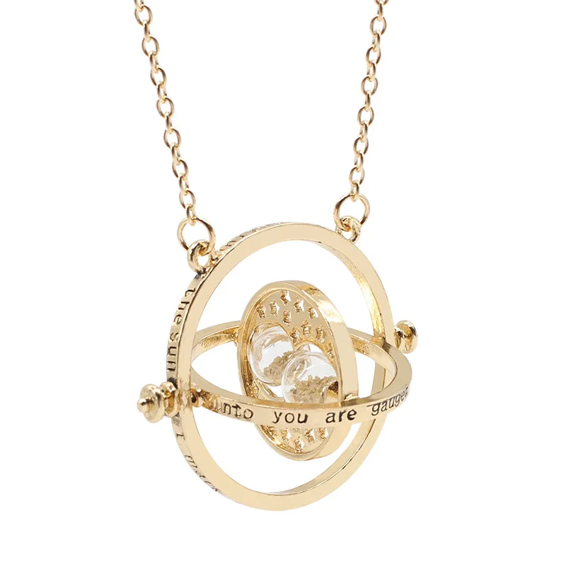 

Hermione Time Turner Necklace Wizardry Falcon Horcrux Hourglass Pendant, Optional