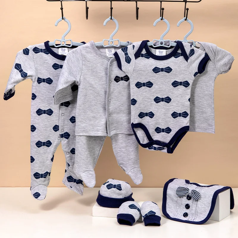 

Multi Designs Combed Cotton 8PCS Set New Born Baby Body Suit Baby Romper Set