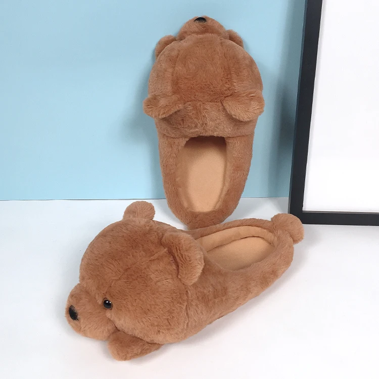 

2021 Teddy bear slippers new Wholesale Plush New Style home Slippers House Teddy Bear slides Slippers for Women Girls