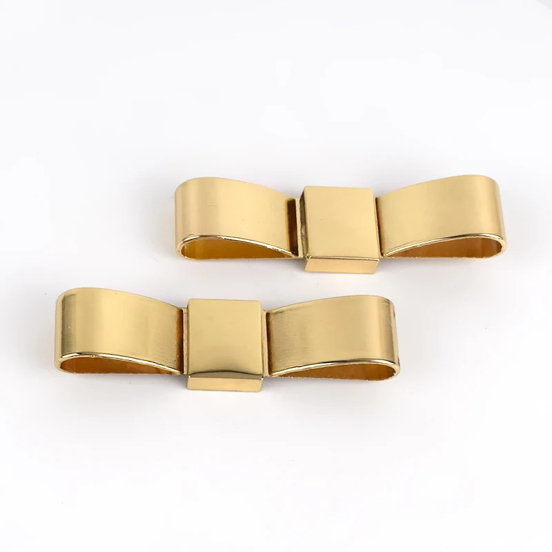 

Meetee BF837 78*18mm Alloy Hardware Bowknot Buckle Clasp Fashion Gold Bow Shoes Buckle for Bag Clothing Decorative Alloy Buckles