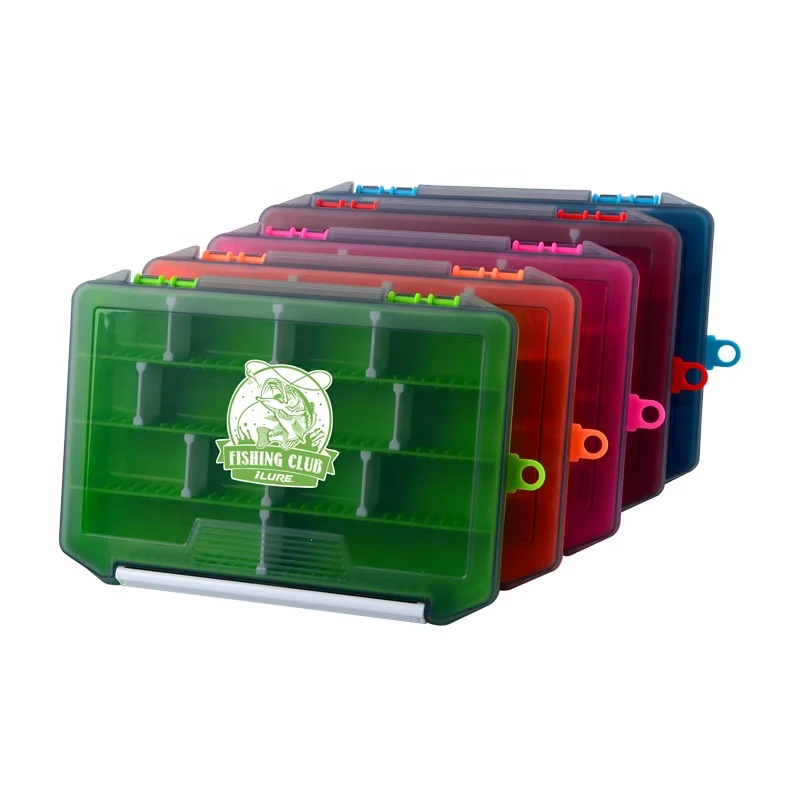 

ILURE Wholesale Hard Plastic Soft Fishing Lure Tackle Box, 5 colors