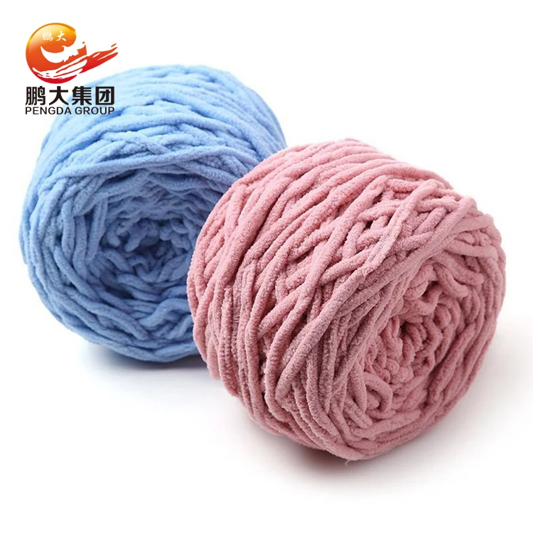 
supplier chunky crochet 1 ply fluffy arm knitting woven blanket core strip line ice yarn 