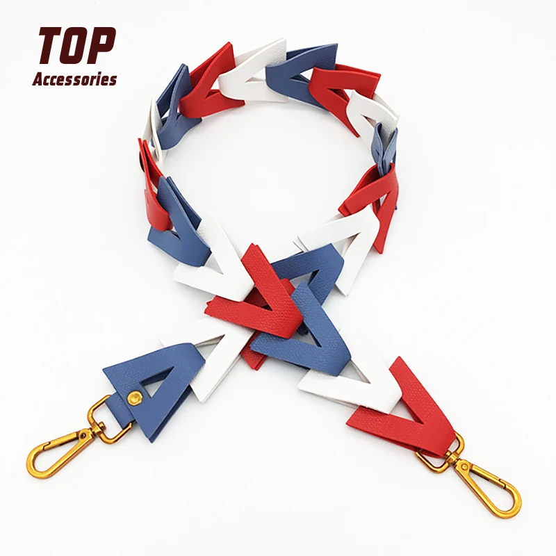 

2021 Fashion Pu Leather Straps Colorful Handbag Leather Belts