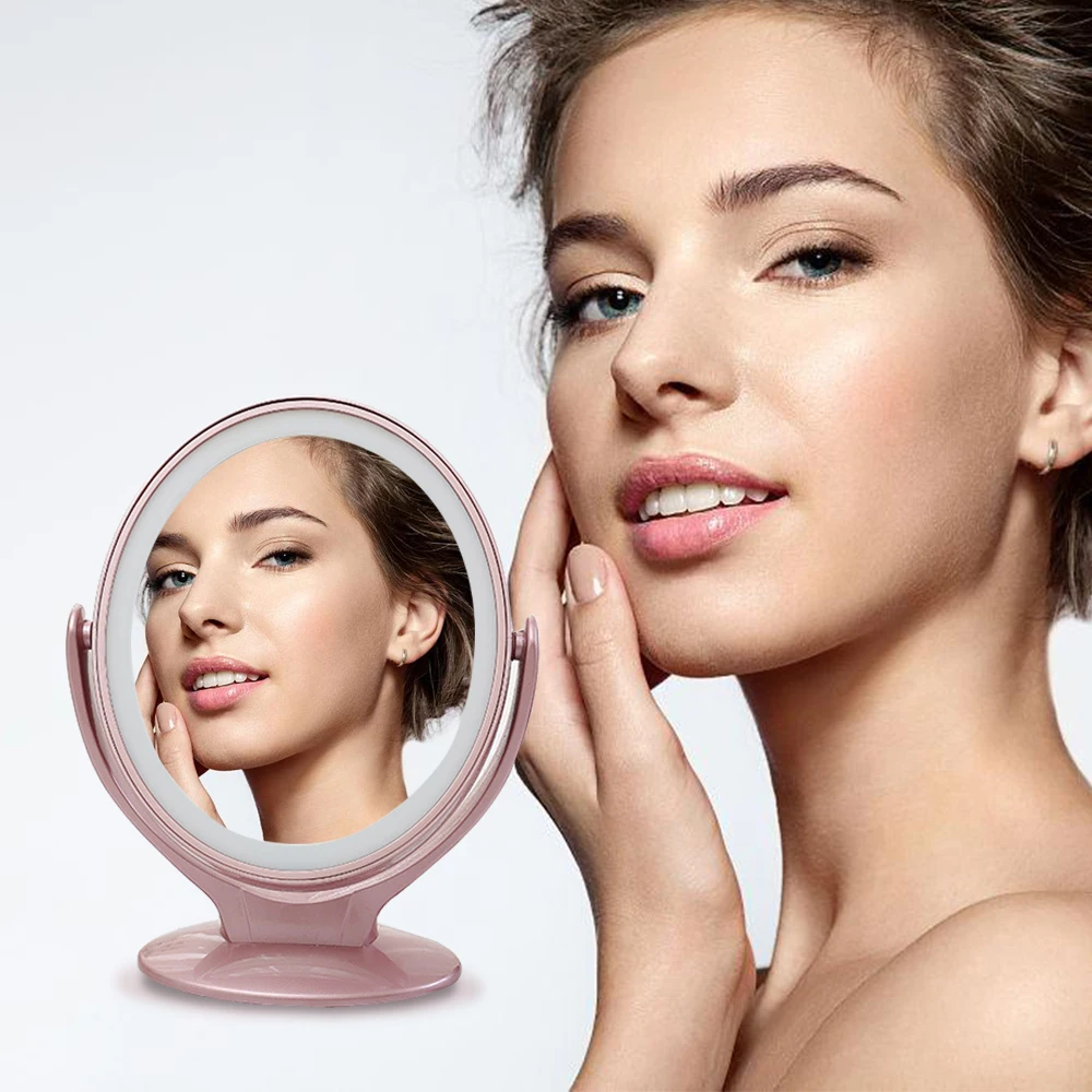 

2021 Hot Selling Dimmable with Touch Control 360 Rotation Vanity Mirror With Lights LED Makeup Mirror