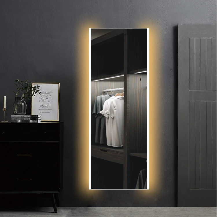 

Hot Sale Bedroom Dressing Framless Vintage Led Smart Standing Wall Full Length Mirror