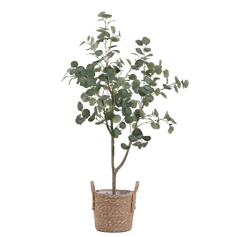 

Wholesale Potted Plant Artificial Green Eucalyptus Tree Faux Eucalyptus Seeds Tree for Garden Ornamental