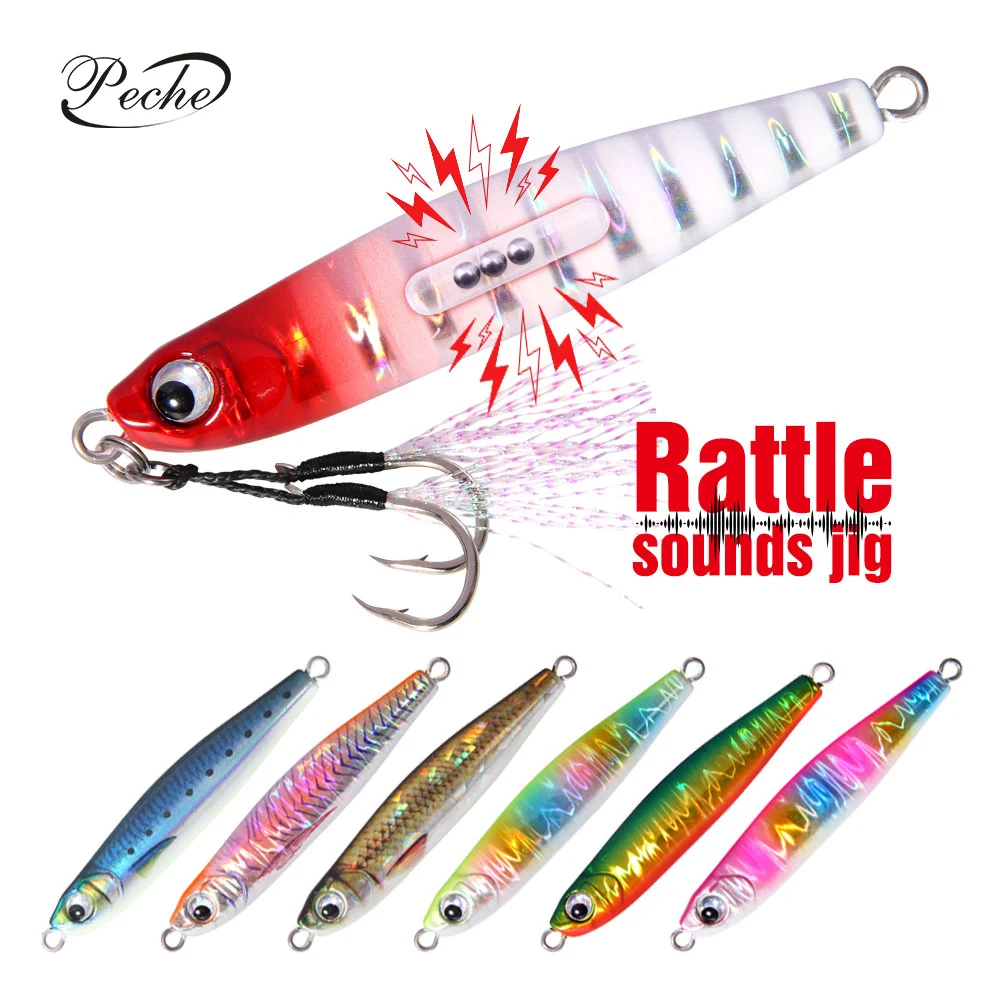 

Peche Isca Artificial Metal Jig Lure 25g 35g 60g 80g Vertical Jigging Lure Se Uelos De Pesca Spinnerbait Sinking Fishing Lure, 7 colors