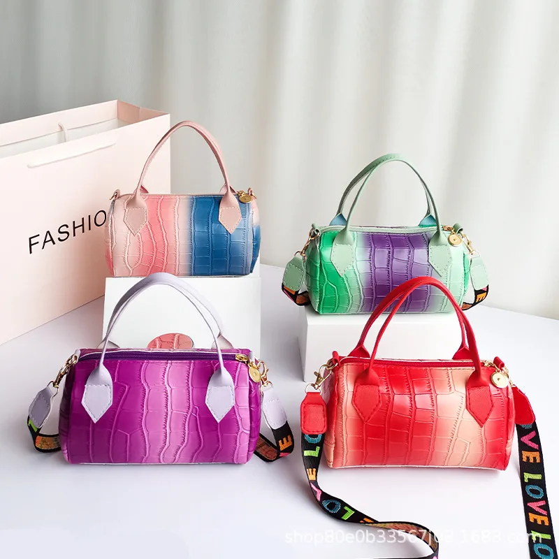 

Summer handbags women ladies bags 2021 foreign trade women's bags fashion Korean wide shoulder strap shoulder bag, Red,purple,powder blue,purple and green