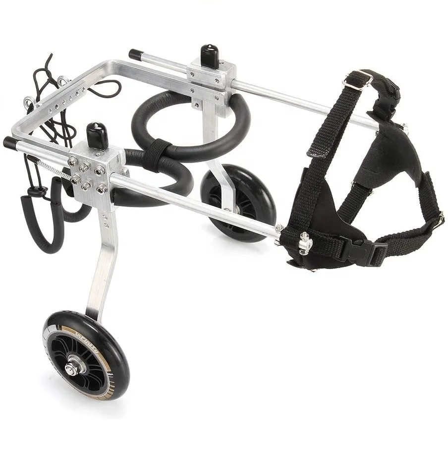

Adjustable Aviation Aluminum Pet Dog Wheelchair with Disabled Hind Legs Walking Light Weight Easy Assemble (XXXS-XXLSize), Blue