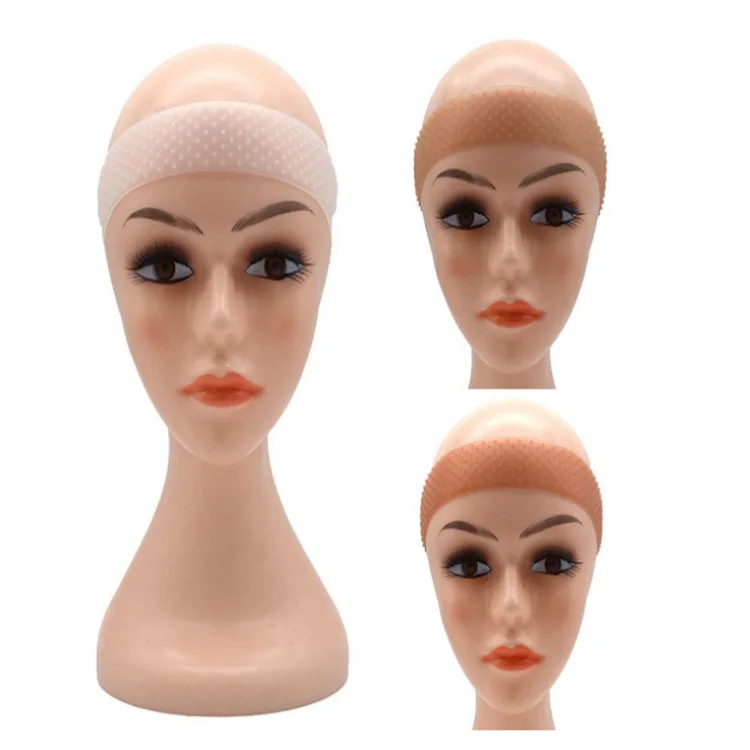 

Top Quality Transparent Silicone Wig Bands Non Slip Headband Sweatproof Seamless Wig Grip Band Sports Yoga Hair Band, Transparent, dark brown, light brown, pink, orange, black