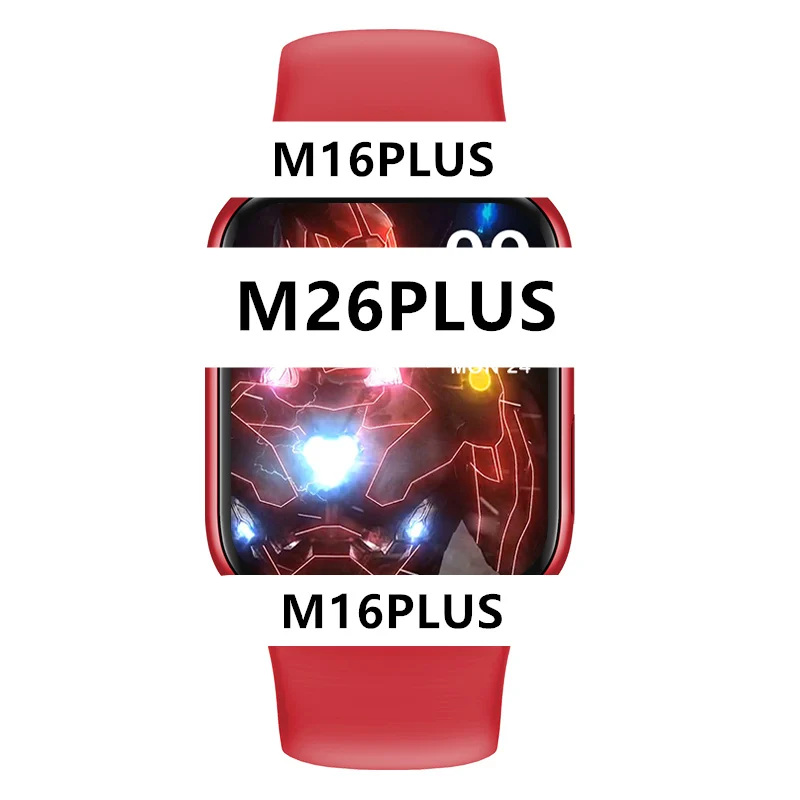 

M26PLUS M16PLUS Smart Watch BT Call Wireless Charging Offline Payment Heart Rate Waterproof Wearfit Pro Smart Watch M26PLUS