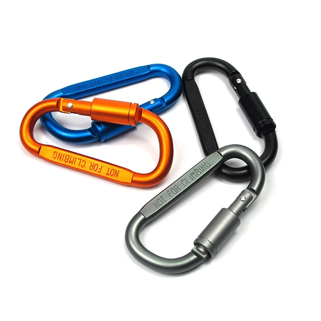 

Practical D Shaped Aluminum Alloy Climbing Keychain Equipment Hook Karabiner Mosqueton Carabiner