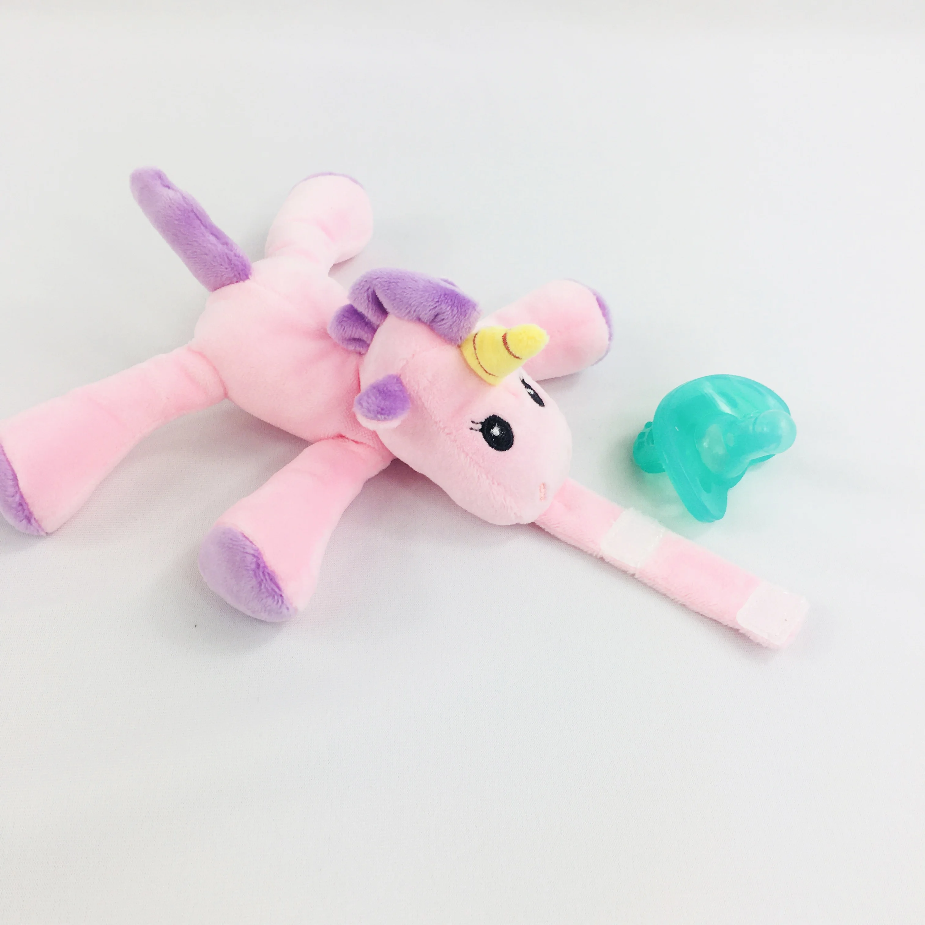 Stuffed Funny Infant Pacifier Cute Plush Unicorn Toy Holder Silicone