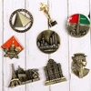 European tourist souvenirs well-known architectural model creative three-dimensional metal fridge magnet
