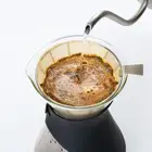 ペーパーレス上に注ぐコーヒードリッパーとティーメーカーステンレス鋼再利用可能なドリップコーンポータブルフィルター
