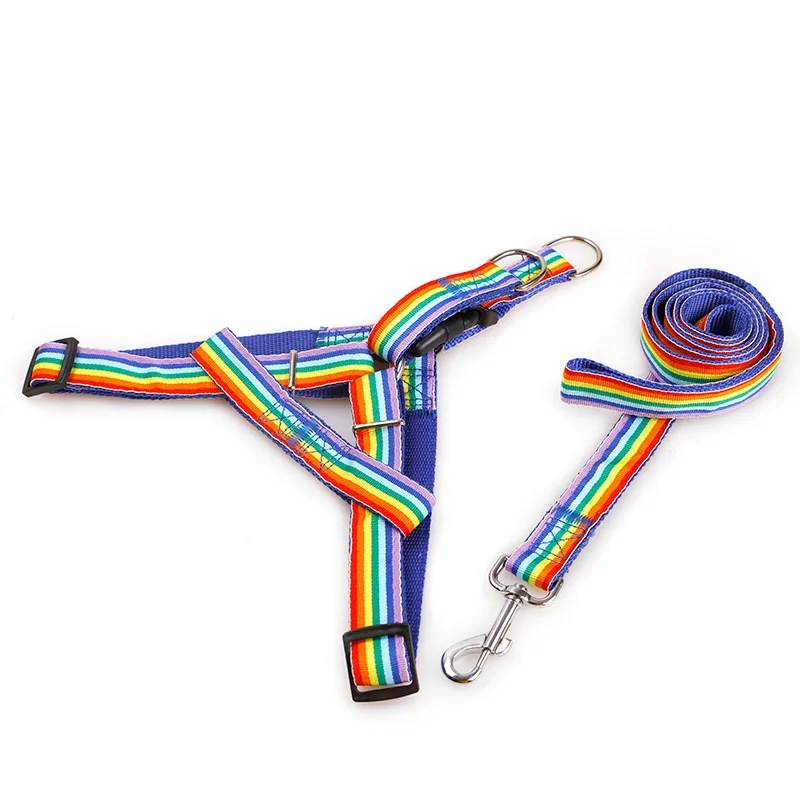 

Dog Leash Harness Set with Adjustable Collar Nylon Harness for Pet Animal Daily Training Walking Running
