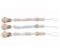 

New Products FDA Approved Baby Wooden Bead BPA Free Pacifier Clips